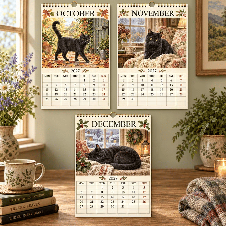 🐈‍⬛📅 2027 Black Cats Calendar - A Year Filled With Feline Charm