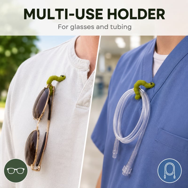🐛 Snail-style magnetic glasses clip