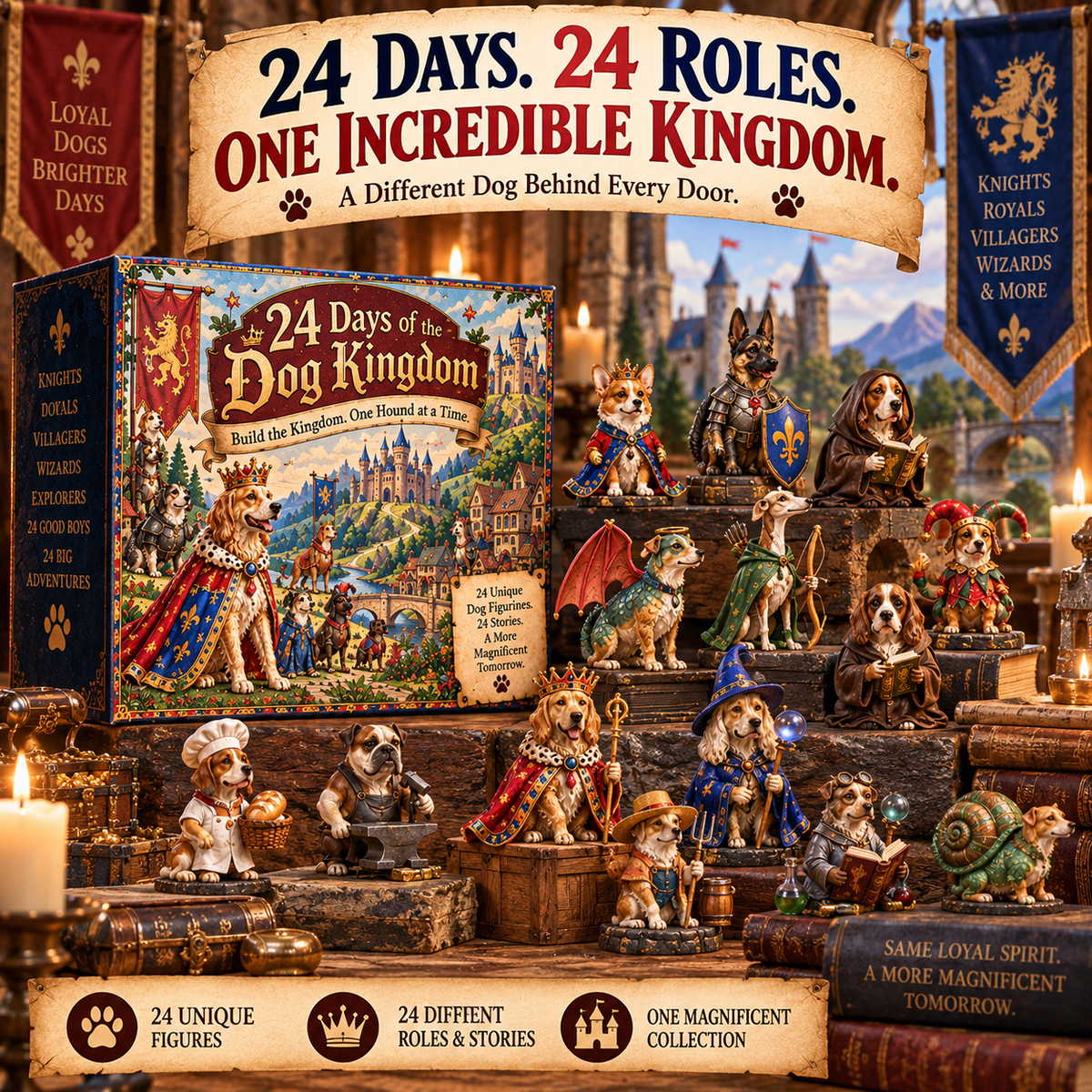 🐕🏰 24 Days of Medieval Dogs — 24 Hounds, Two Kingdoms, One Legendary Collection