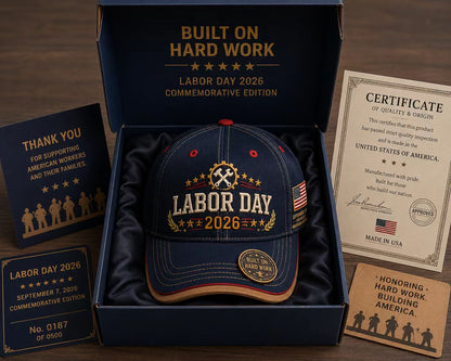 Labor Day 2026 Commemorative Cap – Built on Hard Work Premium Printed hat