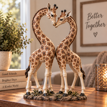 Better Together – Giraffe Heart Sculpture 🦒♡🦒