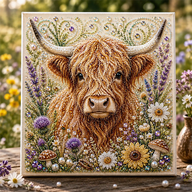 🔥 Last Day 49% OFF - 🦬✨ Highland Cow Pearl Art DIY Kit – Relaxing DIY Craft to Create Stunning Coastal Artwork