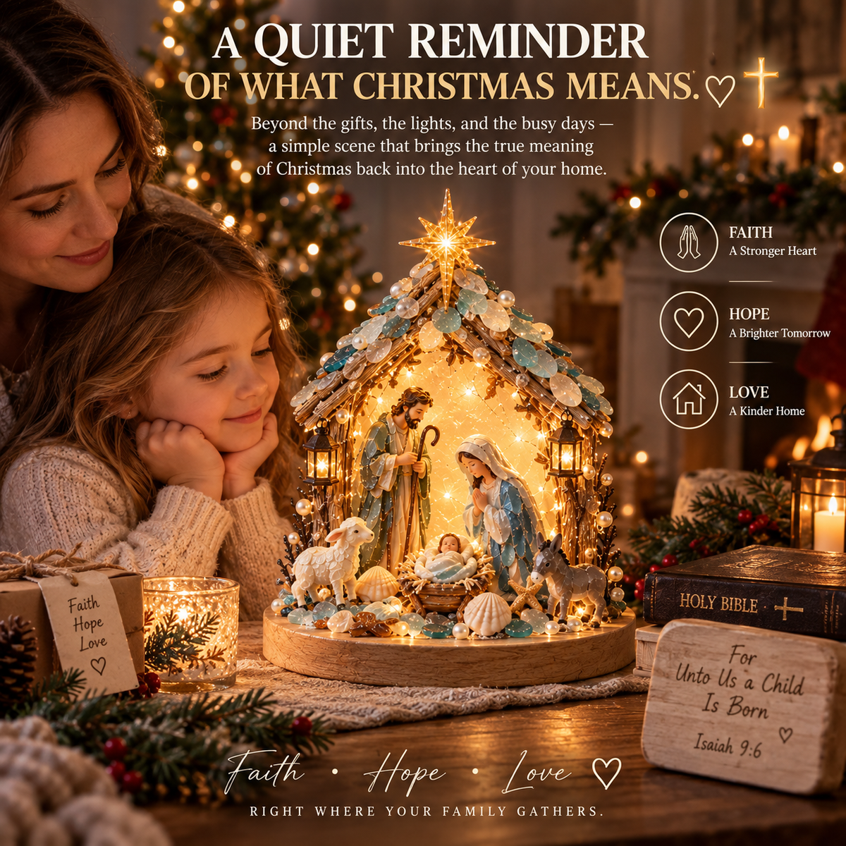 The Christmas Story, Made by You — 3D Lighted Nativity DIY Keepsake ✝️✨