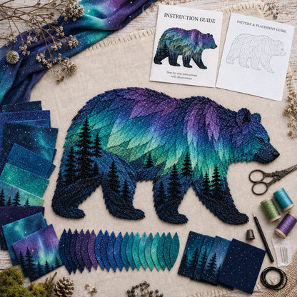 Northern Lights Wildlife DIY Patchwork Kit