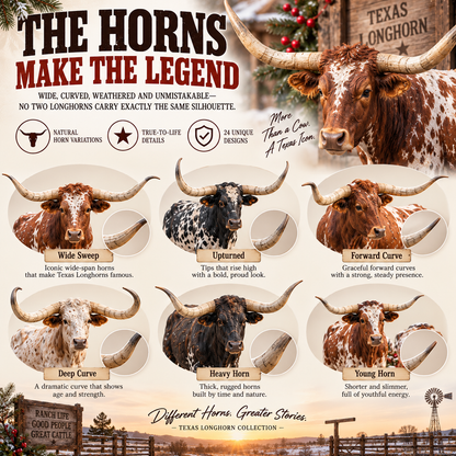 🐂🎄Texas Longhorn Christmas – 24 Ranch Legends Collection