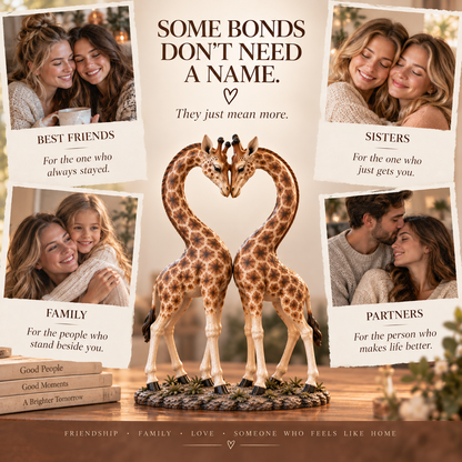 Better Together – Giraffe Heart Sculpture 🦒♡🦒