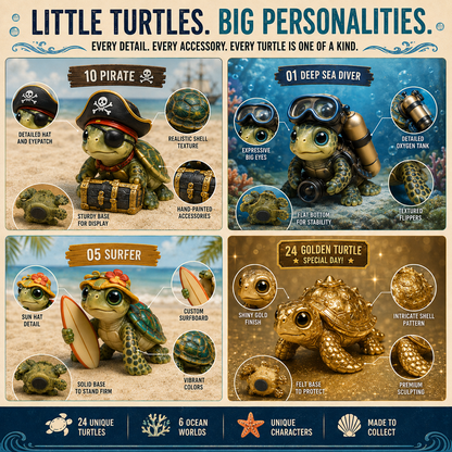 🌊🐢Sea Turtle Adventures Advent Calendar – 24 Unique Ocean Turtle Collectibles