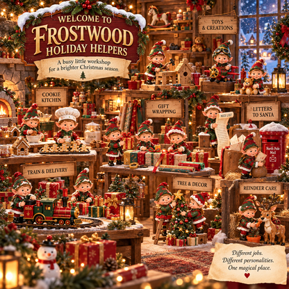 🎄 Frostwood Holiday Helpers – 24 Little Christmas Workshop Characters