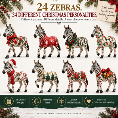 🦓 24 Days of Christmas Zebras — A Different Stripe for Every Day 🎄