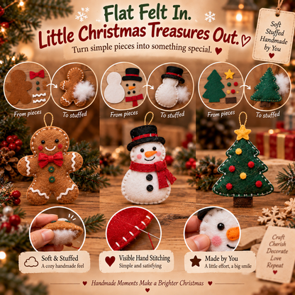 🎄 24 Days of Handmade Christmas — Felt Ornament Sewing Kit