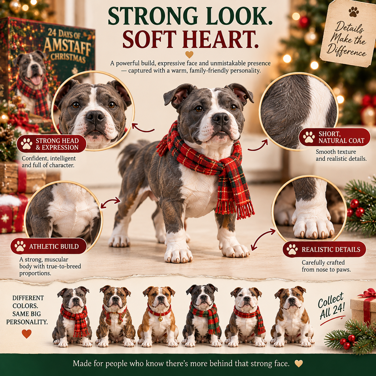 24 Days of AmStaff Christmas – 24 Big Personalities, One Loyal Pack 🐾🎄