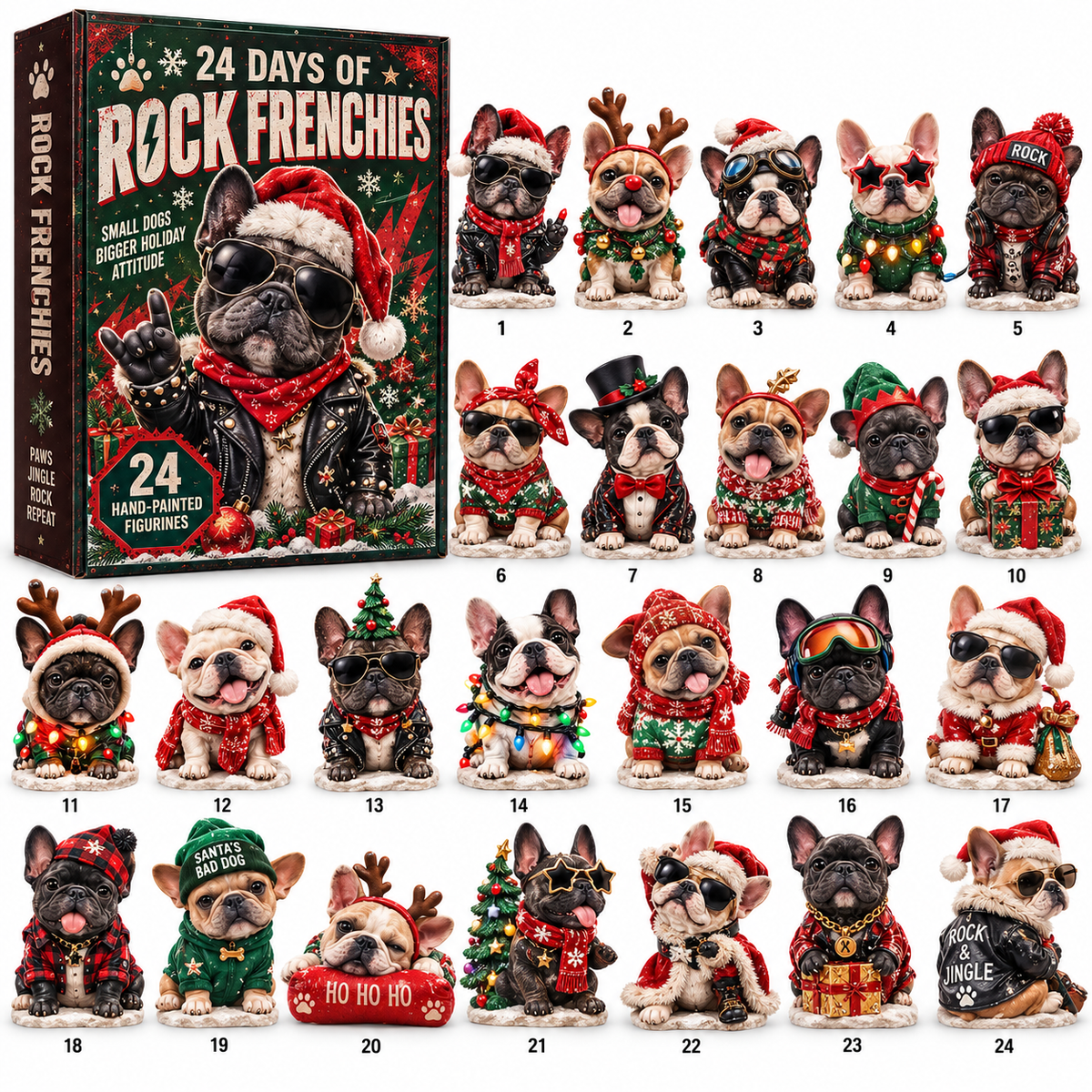 24 Days of Frenchie Personalities – Holiday Collectible Figure Collection 🐾
