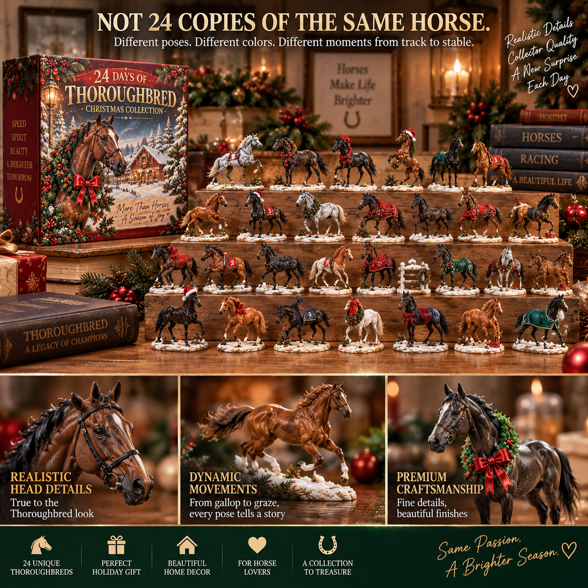 24 Days of Thoroughbred Spirit – A Christmas Collection of Speed & Grace 🐎🎄