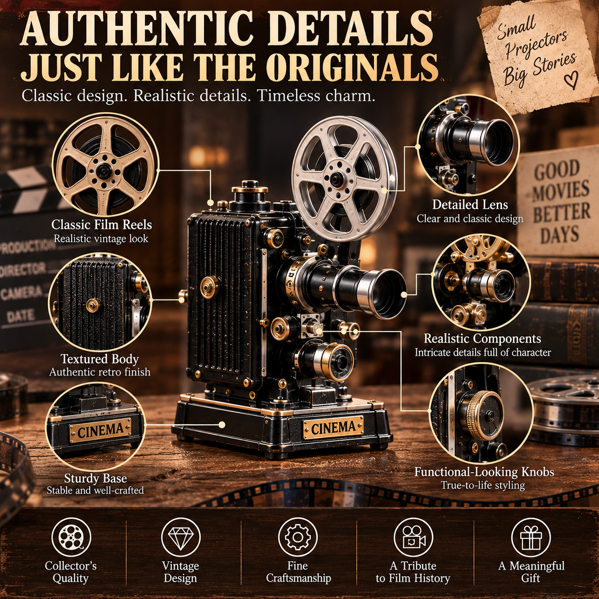 🎬24 Days of Cinema History – Vintage Movie Projector Collection