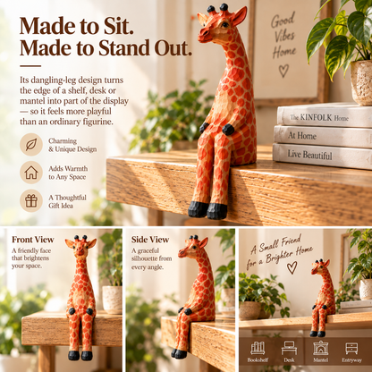 🦒 The Sitting Giraffe – Playful Shelf Décor
