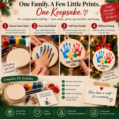 🎄 Family Handprint Christmas Keepsake Kit