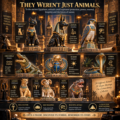 🐈‍⬛🏺24 Days of Ancient Egypt – Sacred Animals & Guardians Collection ✨