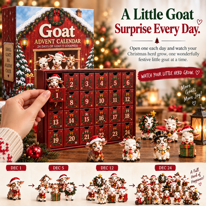 Goat Advent Calendar – 24 Days of Goat-y Goodness, 24 Unique Christmas Goat Collectibles