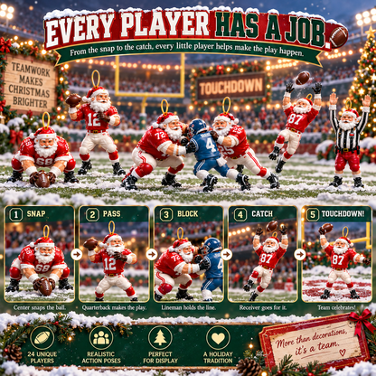 🏈🎅 Santa’s American Football Team – 24 Christmas Game-Day Players
