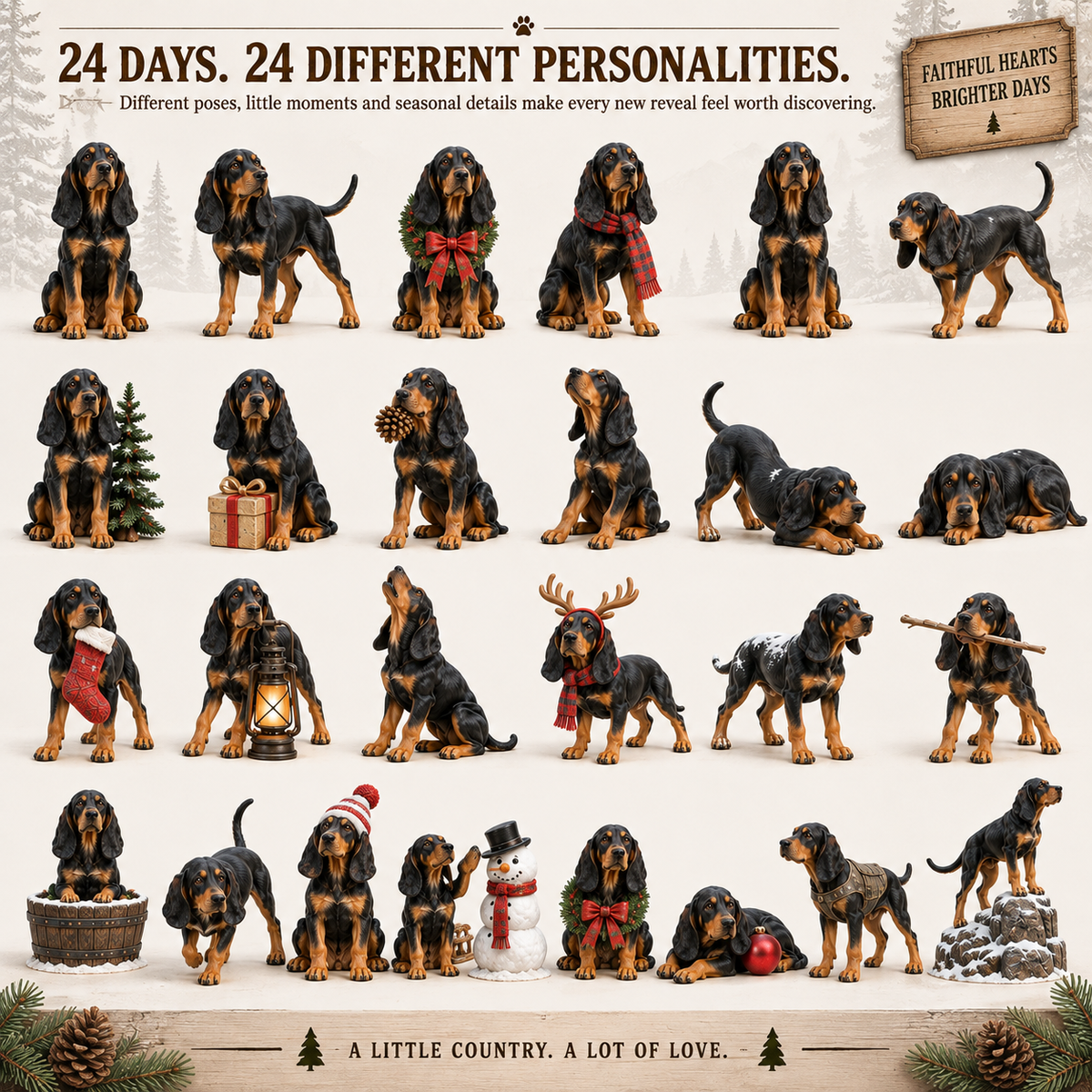 🐾 24 Days of Black & Tan Coonhound – Country Companions Advent Calendar