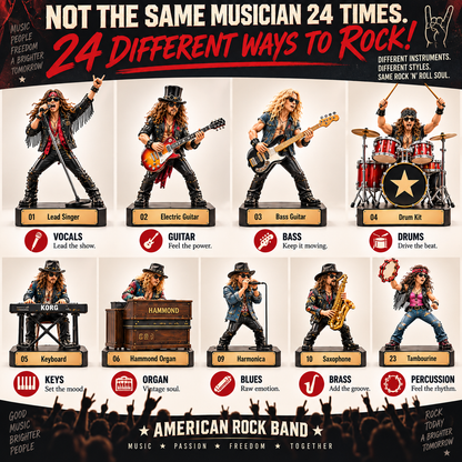 🎸 American Rock Band – 24 Icons of the Rock ’n’ Roll Stage