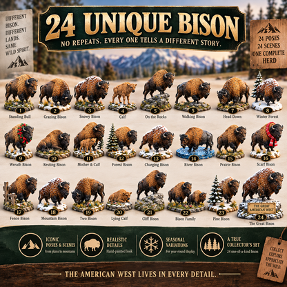 🦬 24 Days of the Great American West – American Bison Collectible Advent Calendar 🎄