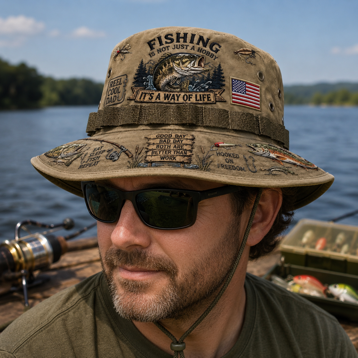 🇺🇸 Last Day Promo: 49% OFF 🎣 Fishing Is a Way of Life Boonie Hat