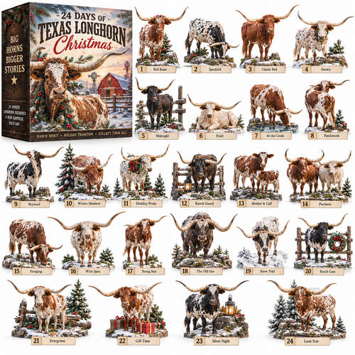 🐂🎄Texas Longhorn Christmas – 24 Ranch Legends Collection