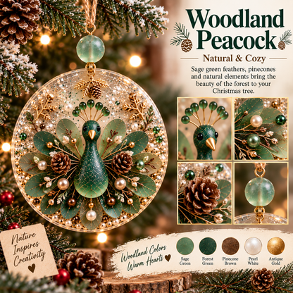 DIY Peacock Christmas Ornament Kit – Create Your Own Festive Peacock, Holiday Craft Kit & Handmade Keepsake