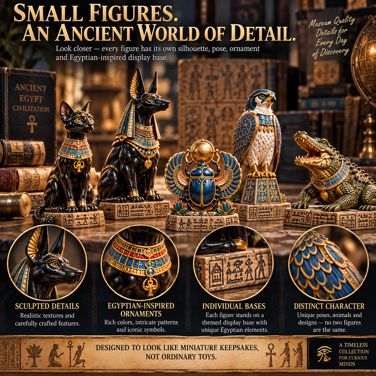 🐈‍⬛🏺24 Days of Ancient Egypt – Sacred Animals & Guardians Collection ✨