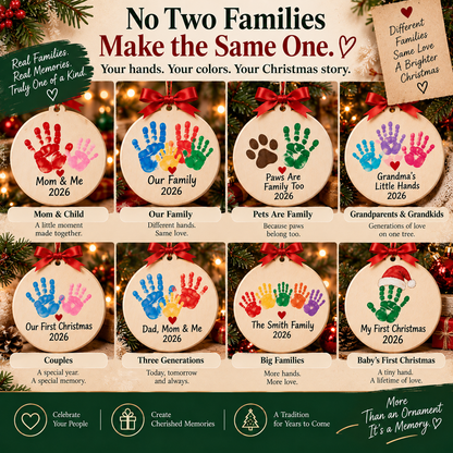 🎄 Family Handprint Christmas Keepsake Kit