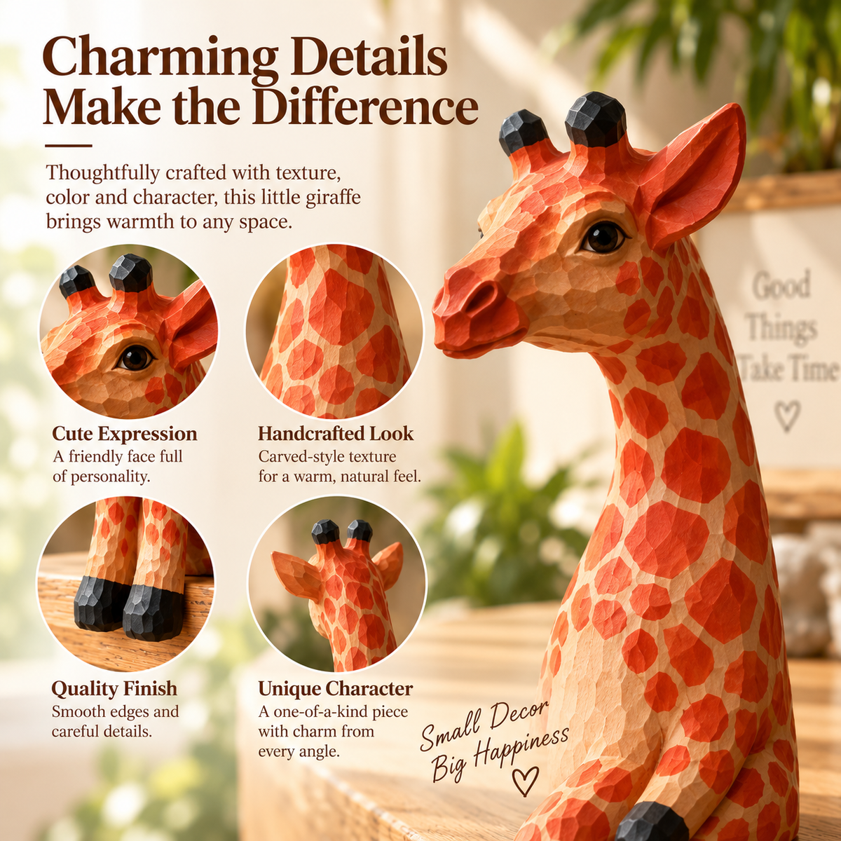 🦒 The Sitting Giraffe – Playful Shelf Décor