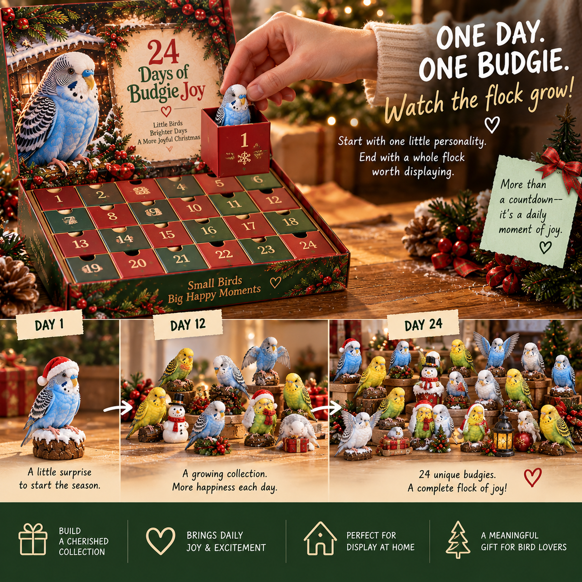 24 Days of Budgie Joy – 24 Little Birds, 24 Big Personalities 🐦❤️