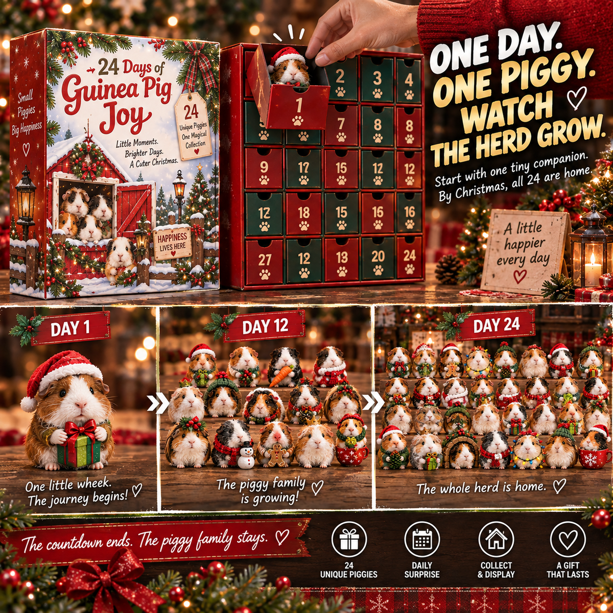 🐹🎄24 Days of Guinea Pig Joy – Tiny Paws, Big Personalities & Christmas Surprises