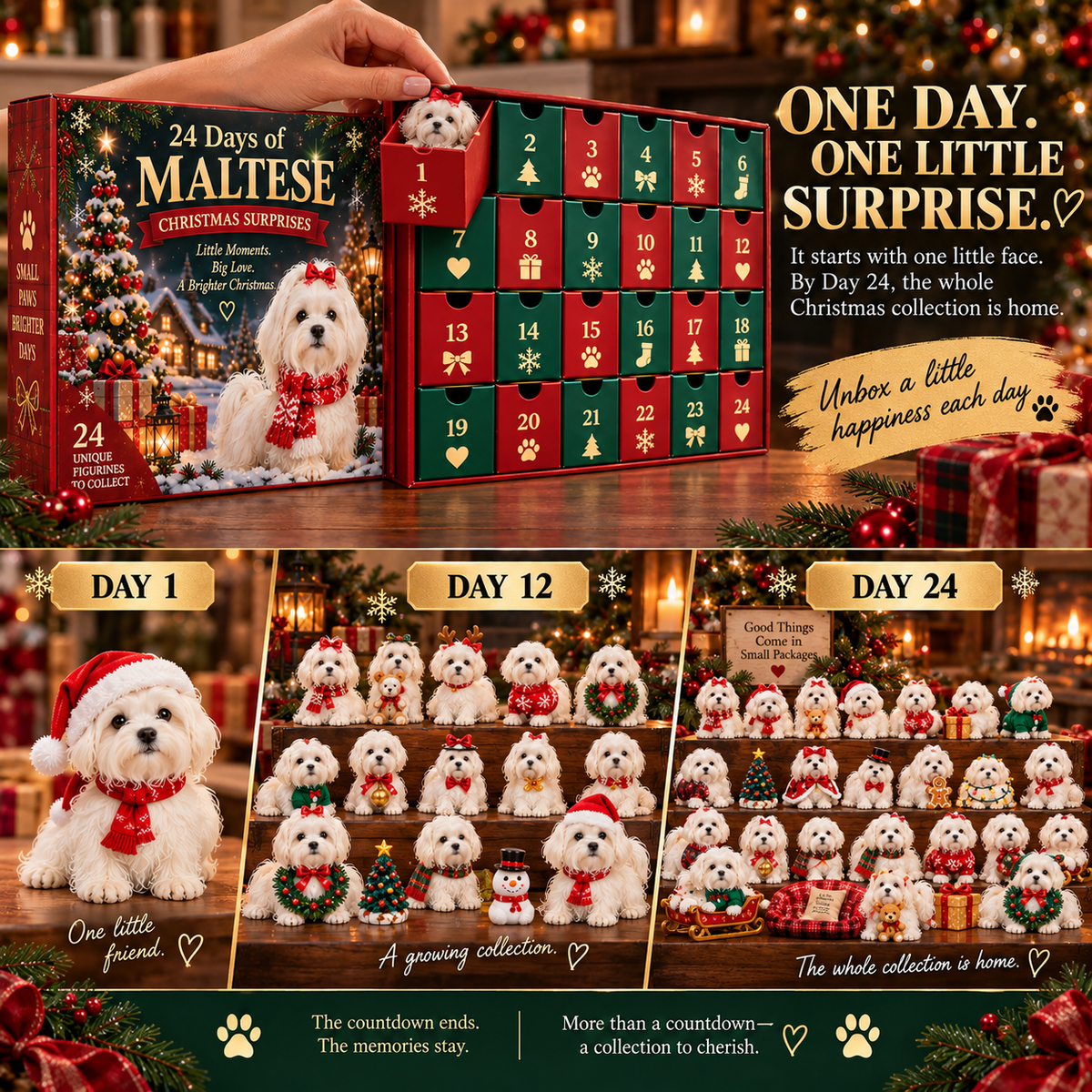 24 Days of Maltese Joy – A Christmas Collection of Little Moments & Big Love🐾❤️