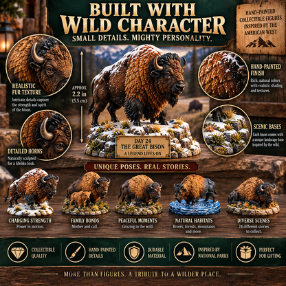 🦬 24 Days of the Great American West – American Bison Collectible Advent Calendar 🎄