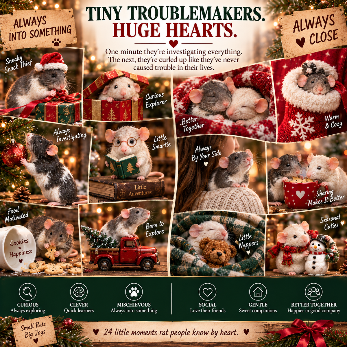24 Days of Fancy Rats – Tiny Troublemakers, Huge Hearts 🐭❤️
