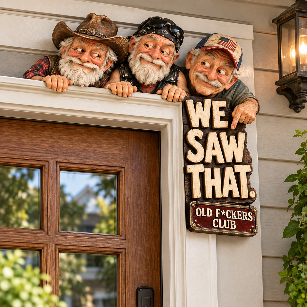 Old F*ckers Club “We Saw That” Door Topper – Funny Old Men Garage & Man Cave Decor