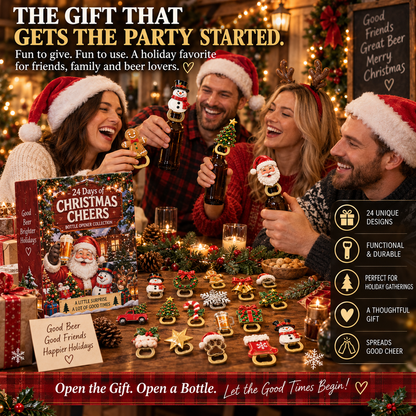 🍻🎄24 Days of Christmas Cheers – Holiday Bottle Opener Collection
