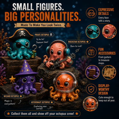 🐙 24 Days of Octopus Madness Advent Calendar – 24 Unique Octopus Characters & Crazy Personalities