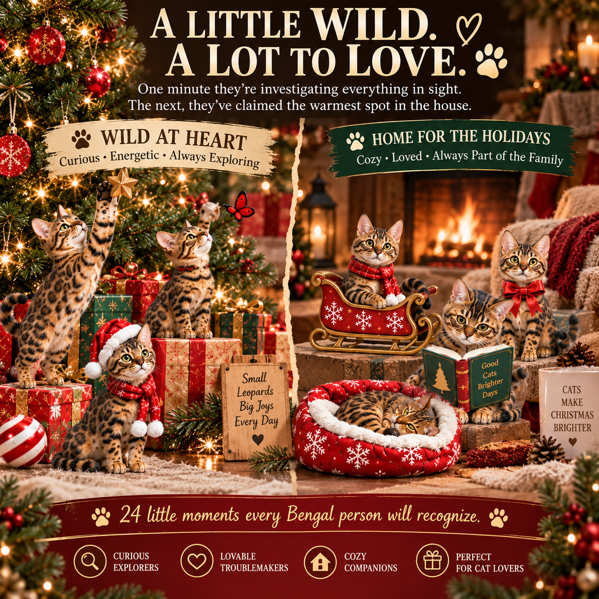 24 Days of Bengal Cats – A Wild Little Christmas Collection 🐆🎄