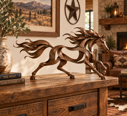 🐎 Spirit of the Open Range – Galloping Horse Sculpture