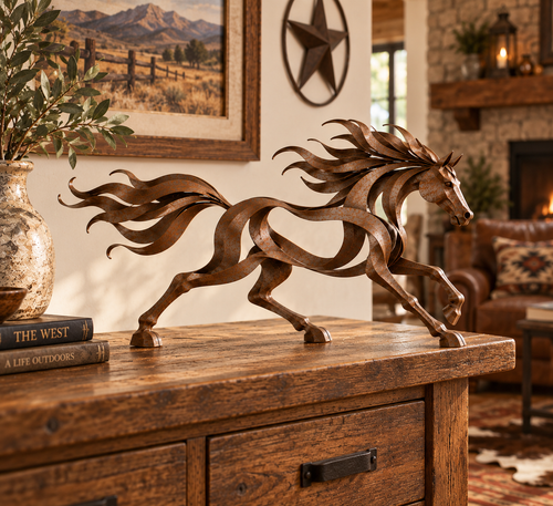 🐎 Spirit of the Open Range – Galloping Horse Sculpture