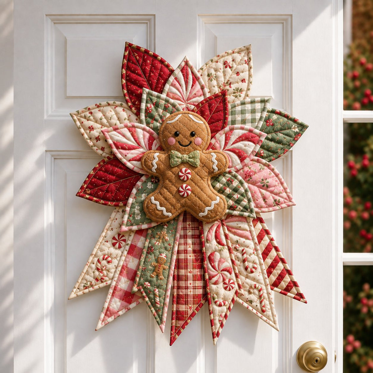 🎉 Holiday Celebration 50% OFF 🎄 – Festive Quilted Christmas Door Hanging DIY Sewing Kit