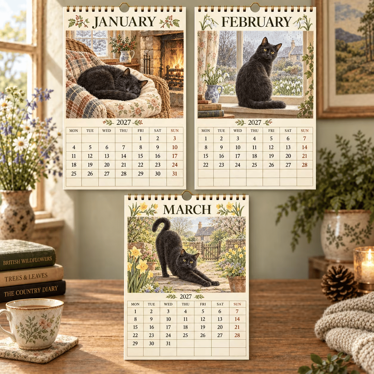 🐈‍⬛📅 2027 Black Cats Calendar - A Year Filled With Feline Charm
