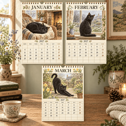 🐈‍⬛📅 2027 Black Cats Calendar - A Year Filled With Feline Charm