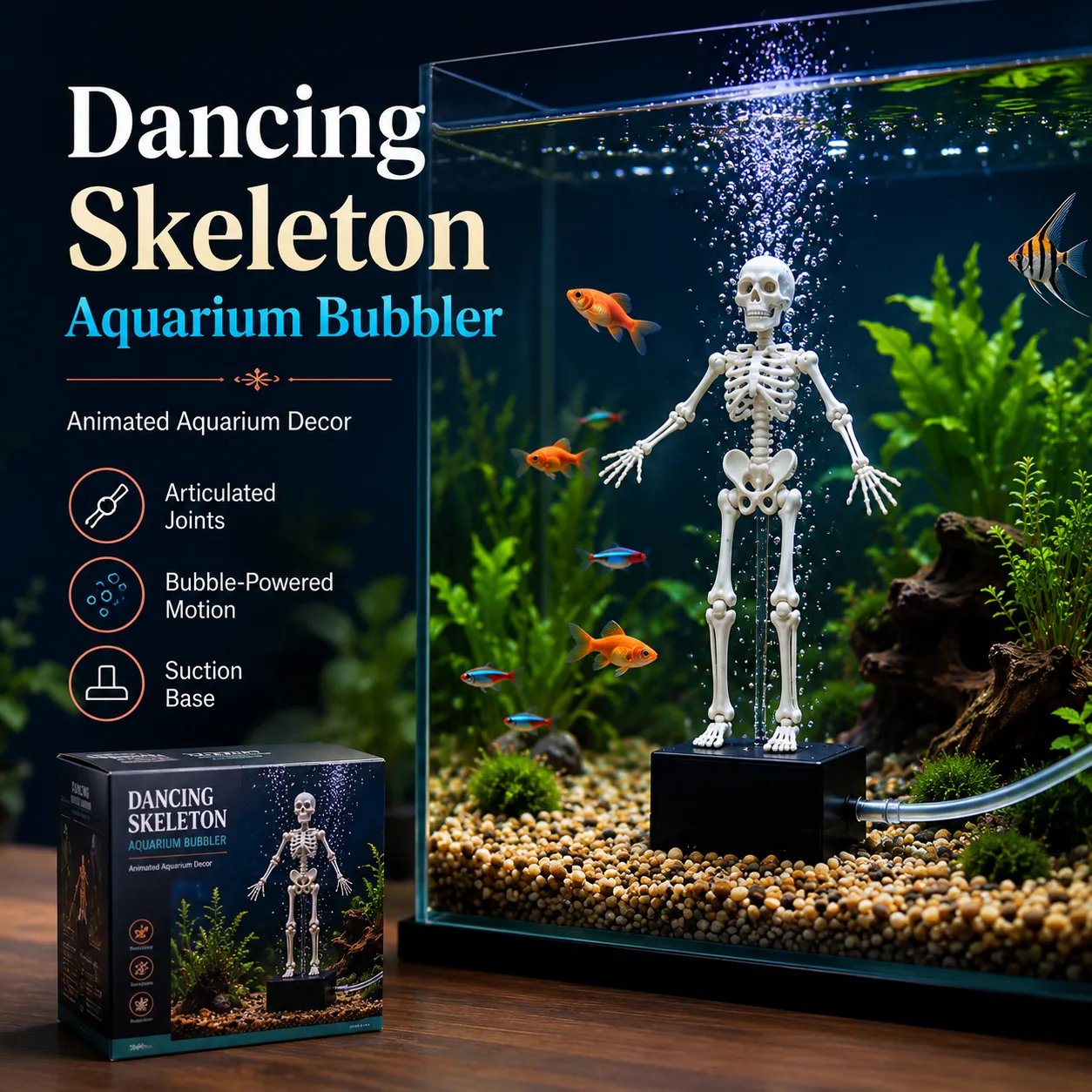 💀Dancing Skeleton Aquarium Bubbler