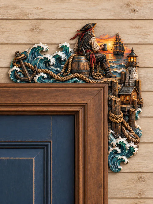 🏴‍☠️ Pirate’s Last Watch – Coastal Doorway Corner Decor
