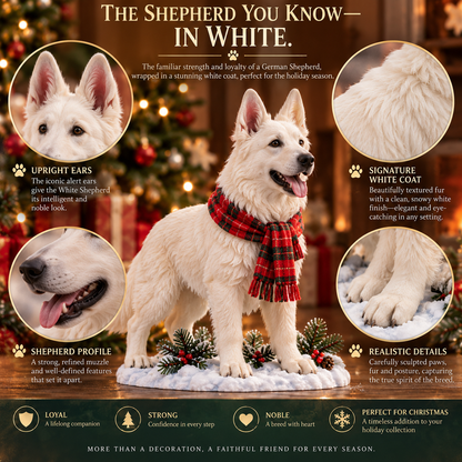 🤍🐕 White German Shepherd Christmas – 24 Loyal Guardians Holiday Collection