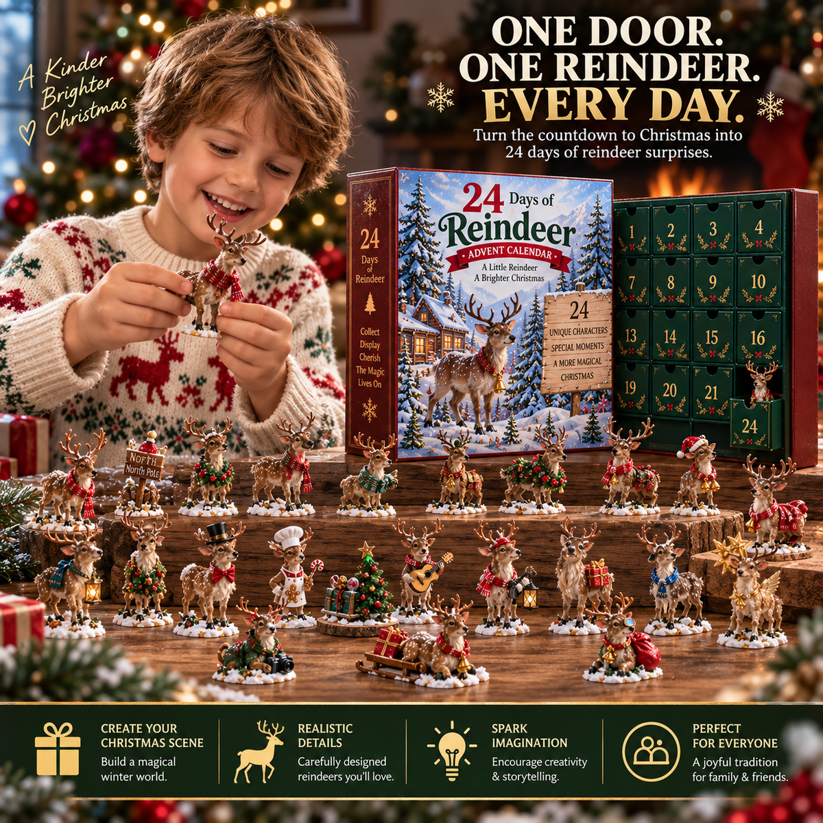 🦌 24 Days of Reindeer Magic – A New Christmas Surprise Every Day 🎄✨